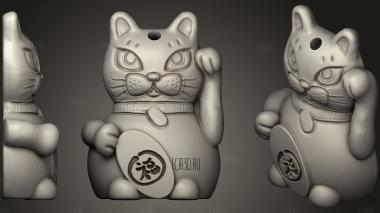 Lucky cat stl model for CNC
